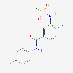 molecular formula C17H20N2O3S B4442550 N-(2,4-dimethylphenyl)-4-methyl-3-[(methylsulfonyl)amino]benzamide 