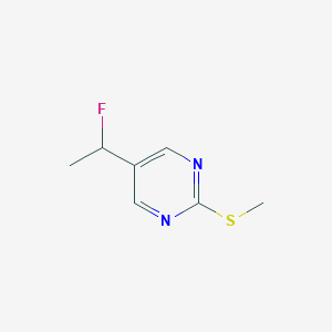 molecular formula C7H9FN2S B044426 Pyrimidine, 5-(1-fluoroethyl)-2-(methylthio)-(9CI) CAS No. 120717-49-9