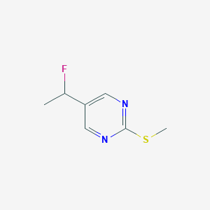 molecular formula C7H9FN2S B044426 5-(1-Fluoroethyl)-2-(methylthio)pyrimidine CAS No. 120717-49-9