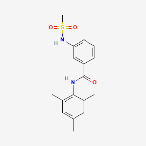 molecular formula C17H20N2O3S B4442603 N-mesityl-3-[(methylsulfonyl)amino]benzamide 