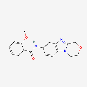 molecular formula C18H17N3O3 B4442700 N-(3,4-dihydro-1H-[1,4]oxazino[4,3-a]benzimidazol-8-yl)-2-methoxybenzamide 