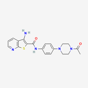 molecular formula C20H21N5O2S B4442769 N-[4-(4-acetylpiperazin-1-yl)phenyl]-3-aminothieno[2,3-b]pyridine-2-carboxamide 