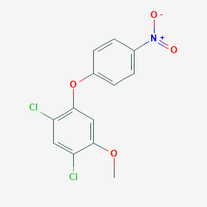molecular formula C13H9Cl2NO4 B044428 1,5-Dichloro-2-methoxy-4-(4-nitrophenoxy)benzene CAS No. 125138-49-0