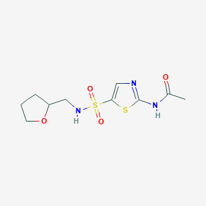 molecular formula C10H15N3O4S2 B4443034 N-[5-(oxolan-2-ylmethylsulfamoyl)-1,3-thiazol-2-yl]acetamide 
