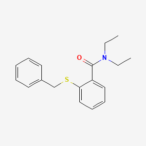 molecular formula C18H21NOS B4443072 2-benzylsulfanyl-N,N-diethylbenzamide 