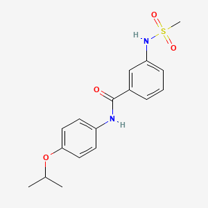 molecular formula C17H20N2O4S B4443228 N-(4-isopropoxyphenyl)-3-[(methylsulfonyl)amino]benzamide 