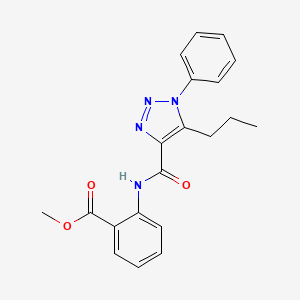 molecular formula C20H20N4O3 B4443271 Methyl 2-[(1-phenyl-5-propyl-1,2,3-triazol-4-yl)carbonylamino]benzoate 