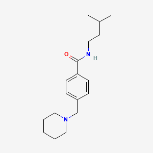 molecular formula C18H28N2O B4443288 N-(3-methylbutyl)-4-(1-piperidinylmethyl)benzamide 