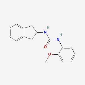 molecular formula C17H18N2O2 B4443343 N-(2,3-dihydro-1H-inden-2-yl)-N'-(2-methoxyphenyl)urea 