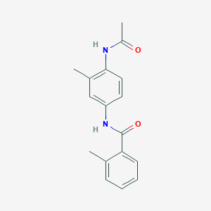 molecular formula C17H18N2O2 B4443420 N-[4-(acetylamino)-3-methylphenyl]-2-methylbenzamide 