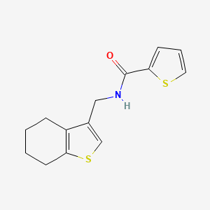 molecular formula C14H15NOS2 B4443676 N-(4,5,6,7-TETRAHYDRO-1-BENZOTHIOPHEN-3-YLMETHYL)-2-THIOPHENECARBOXAMIDE 