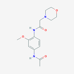 molecular formula C15H21N3O4 B4443715 N-[4-(acetylamino)-2-methoxyphenyl]-2-(4-morpholinyl)acetamide 