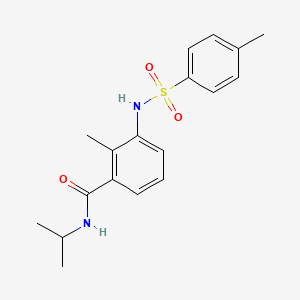 molecular formula C18H22N2O3S B4443772 N-isopropyl-2-methyl-3-{[(4-methylphenyl)sulfonyl]amino}benzamide 