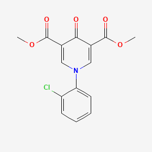 molecular formula C15H12ClNO5 B4443807 Dimethyl 1-(2-chlorophenyl)-4-oxo-1,4-dihydropyridine-3,5-dicarboxylate 