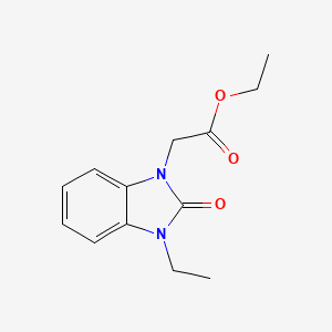 molecular formula C13H16N2O3 B4443841 ETHYL 2-(3-ETHYL-2-OXO-2,3-DIHYDRO-1H-1,3-BENZODIAZOL-1-YL)ACETATE 