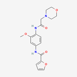 molecular formula C18H21N3O5 B4443853 N-{3-methoxy-4-[(morpholin-4-ylacetyl)amino]phenyl}furan-2-carboxamide 