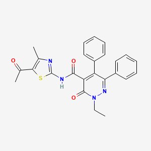 molecular formula C25H22N4O3S B4443870 N-(5-acetyl-4-methyl-1,3-thiazol-2-yl)-2-ethyl-3-oxo-5,6-diphenyl-2,3-dihydropyridazine-4-carboxamide 