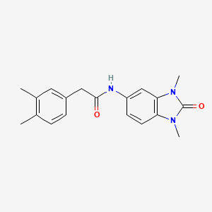 molecular formula C19H21N3O2 B4443938 N-(1,3-dimethyl-2-oxo-2,3-dihydro-1H-benzimidazol-5-yl)-2-(3,4-dimethylphenyl)acetamide 