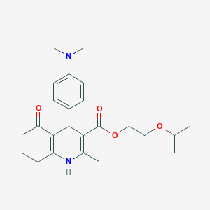 molecular formula C24H32N2O4 B444425 2-(propan-2-yloxy)ethyl 4-[4-(dimethylamino)phenyl]-2-methyl-5-oxo-1,4,5,6,7,8-hexahydroquinoline-3-carboxylate 