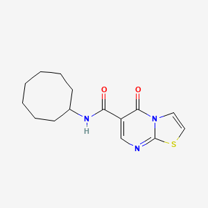molecular formula C15H19N3O2S B4444258 N-cyclooctyl-5-oxo-5H-[1,3]thiazolo[3,2-a]pyrimidine-6-carboxamide 