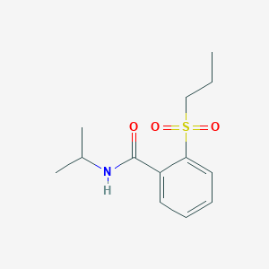 molecular formula C13H19NO3S B4444282 N-(propan-2-yl)-2-(propylsulfonyl)benzamide 