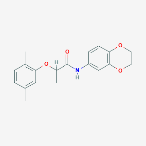 molecular formula C19H21NO4 B4444357 N-(2,3-dihydro-1,4-benzodioxin-6-yl)-2-(2,5-dimethylphenoxy)propanamide 