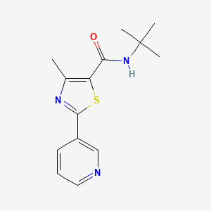 molecular formula C14H17N3OS B4444364 N-tert-butyl-4-methyl-2-(pyridin-3-yl)-1,3-thiazole-5-carboxamide 