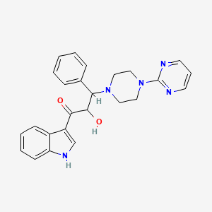 molecular formula C25H25N5O2 B4444372 2-hydroxy-1-(1H-indol-3-yl)-3-phenyl-3-(4-pyrimidin-2-ylpiperazin-1-yl)propan-1-one 