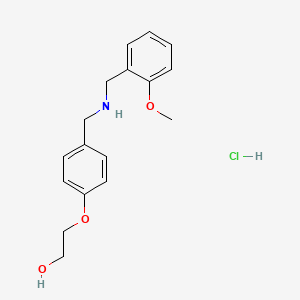 molecular formula C17H22ClNO3 B4444430 2-(4-{[(2-methoxybenzyl)amino]methyl}phenoxy)ethanol hydrochloride 
