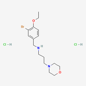 molecular formula C16H27BrCl2N2O2 B4444481 N-(3-bromo-4-ethoxybenzyl)-3-morpholin-4-ylpropan-1-amine dihydrochloride 