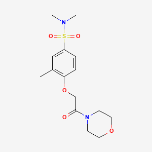 molecular formula C15H22N2O5S B4444494 N,N,3-TRIMETHYL-4-[2-(MORPHOLIN-4-YL)-2-OXOETHOXY]BENZENE-1-SULFONAMIDE 