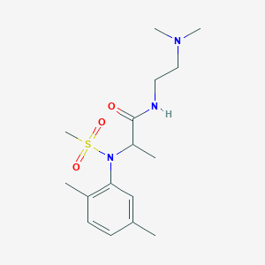 molecular formula C16H27N3O3S B4444513 N~1~-[2-(dimethylamino)ethyl]-N~2~-(2,5-dimethylphenyl)-N~2~-(methylsulfonyl)alaninamide 