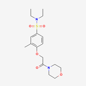 molecular formula C17H26N2O5S B4444589 N,N-diethyl-3-methyl-4-[2-(4-morpholinyl)-2-oxoethoxy]benzenesulfonamide 