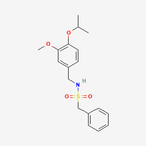 molecular formula C18H23NO4S B4444606 N-(4-isopropoxy-3-methoxybenzyl)-1-phenylmethanesulfonamide 