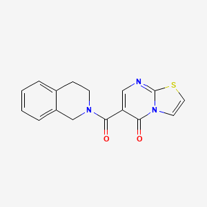 molecular formula C16H13N3O2S B4444615 6-(3,4-dihydro-2(1H)-isoquinolinylcarbonyl)-5H-[1,3]thiazolo[3,2-a]pyrimidin-5-one 