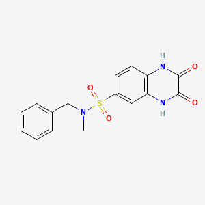 molecular formula C16H15N3O4S B4444619 N-benzyl-N-methyl-2,3-dioxo-1,2,3,4-tetrahydroquinoxaline-6-sulfonamide 