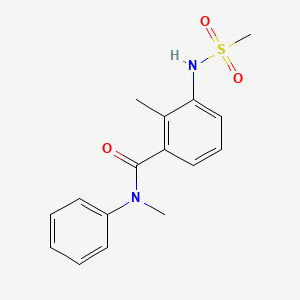 molecular formula C16H18N2O3S B4444630 N,2-dimethyl-3-[(methylsulfonyl)amino]-N-phenylbenzamide 