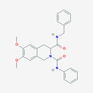 molecular formula C26H27N3O4 B4444668 N~3~-benzyl-6,7-dimethoxy-N~2~-phenyl-3,4-dihydroisoquinoline-2,3(1H)-dicarboxamide 