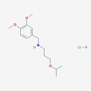 molecular formula C15H26ClNO3 B4444698 N-(3,4-dimethoxybenzyl)-3-isopropoxy-1-propanamine hydrochloride 