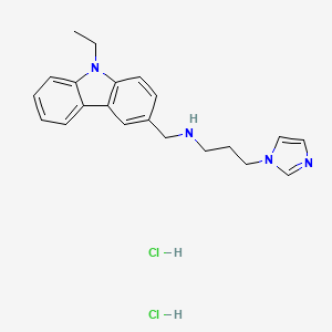 molecular formula C21H26Cl2N4 B4444734 N-[(9-ethyl-9H-carbazol-3-yl)methyl]-3-(1H-imidazol-1-yl)propan-1-amine dihydrochloride 