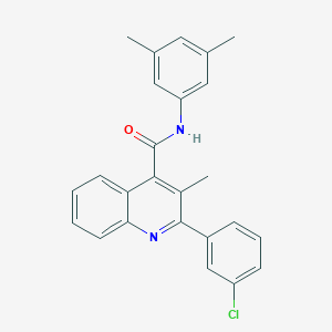 molecular formula C25H21ClN2O B444474 2-(3-chlorophenyl)-N-(3,5-dimethylphenyl)-3-methylquinoline-4-carboxamide 