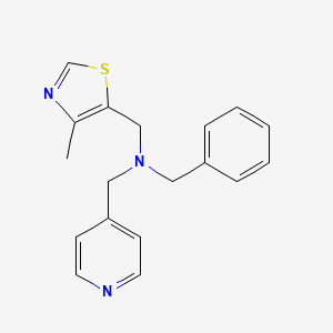 molecular formula C18H19N3S B4444749 N-benzyl-1-(4-methyl-1,3-thiazol-5-yl)-N-(pyridin-4-ylmethyl)methanamine 