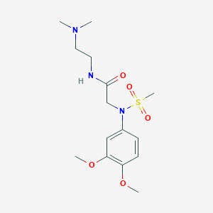 molecular formula C15H25N3O5S B4444786 N~2~-(3,4-dimethoxyphenyl)-N~1~-[2-(dimethylamino)ethyl]-N~2~-(methylsulfonyl)glycinamide 