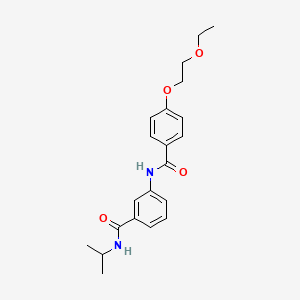 molecular formula C21H26N2O4 B4444849 3-{[4-(2-ethoxyethoxy)benzoyl]amino}-N-isopropylbenzamide 