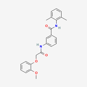 molecular formula C24H24N2O4 B4444899 N-(2,6-dimethylphenyl)-3-{[(2-methoxyphenoxy)acetyl]amino}benzamide 