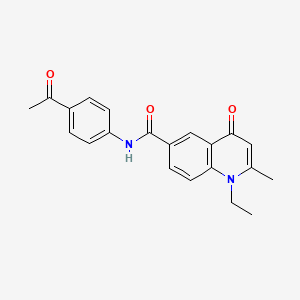molecular formula C21H20N2O3 B4444931 N-(4-acetylphenyl)-1-ethyl-2-methyl-4-oxo-1,4-dihydroquinoline-6-carboxamide 