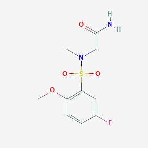 molecular formula C10H13FN2O4S B4444949 N~2~-[(5-fluoro-2-methoxyphenyl)sulfonyl]-N~2~-methylglycinamide 