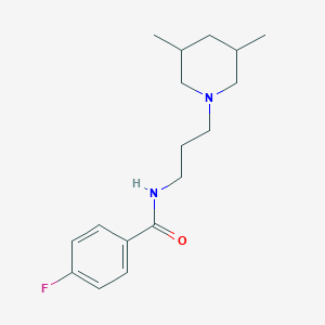 molecular formula C17H25FN2O B4444994 N-[3-(3,5-dimethyl-1-piperidinyl)propyl]-4-fluorobenzamide 