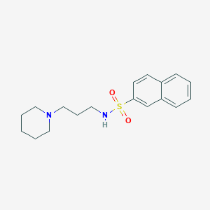 molecular formula C18H24N2O2S B4445019 N-[3-(1-piperidinyl)propyl]-2-naphthalenesulfonamide 