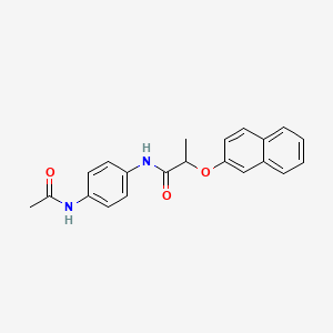 molecular formula C21H20N2O3 B4445026 N-[4-(acetylamino)phenyl]-2-(2-naphthyloxy)propanamide 